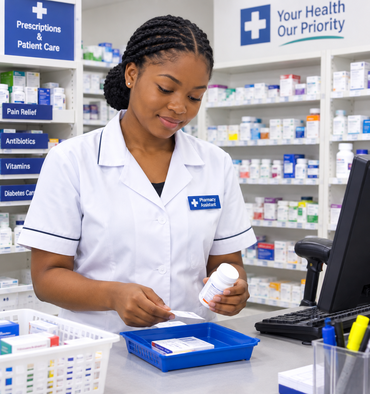 Pharmacy technician workspace